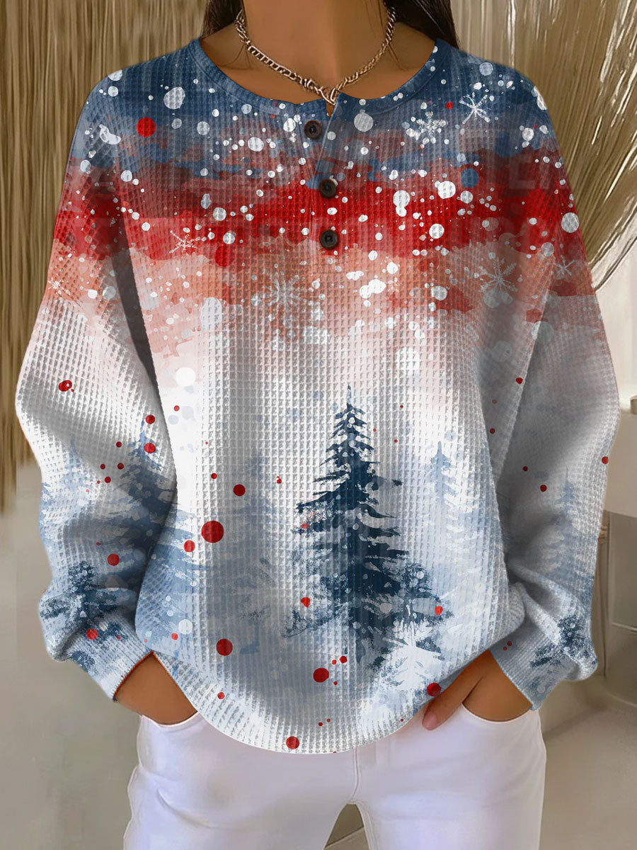 Pull de Noël Alva avec motif de sapin doux, parfait pour une saison festive chaleureuse