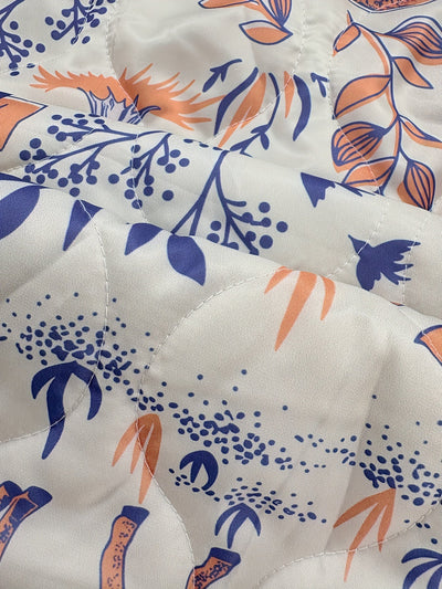 Veste matelassée vintage pour femmes avec imprimé ferme