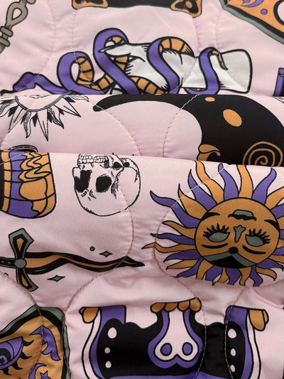 Veste matelassée à motifs mystiques pour femmes