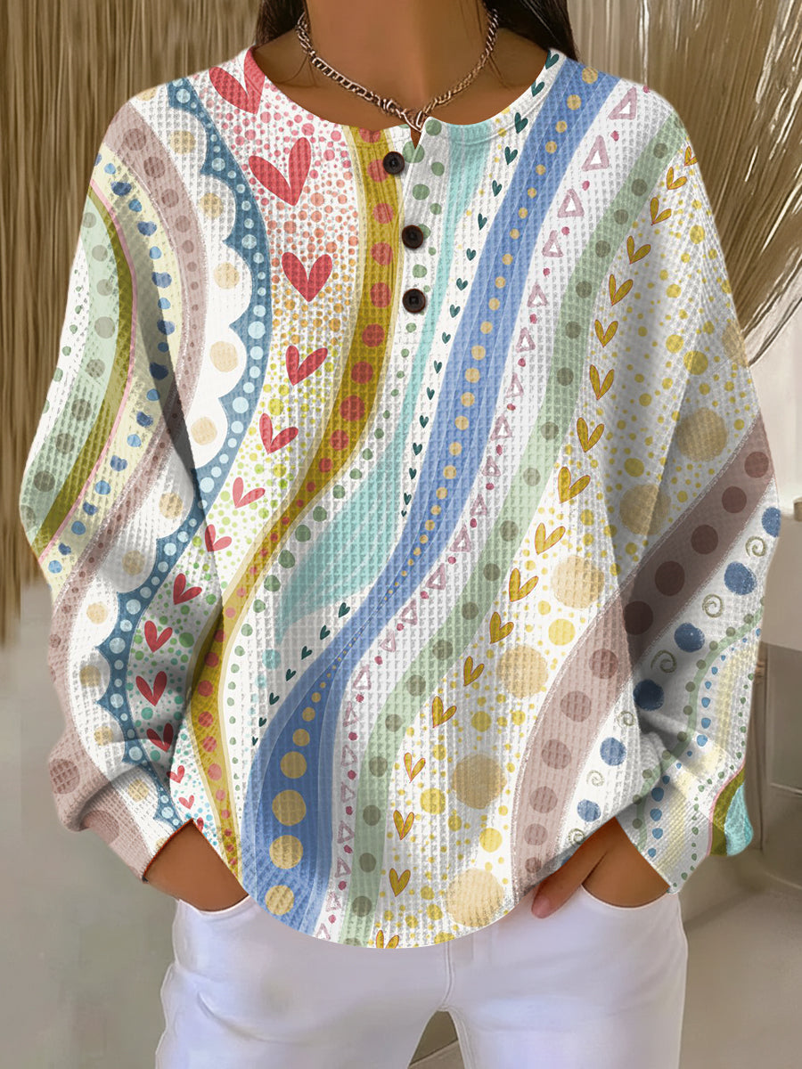 Luna | Pull tendance avec motifs rayés colorés pour un style vibrant