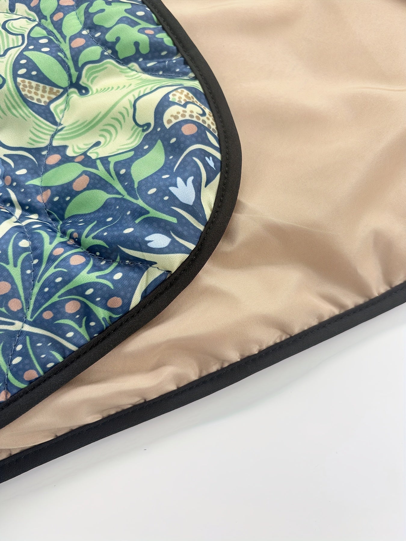 Veste matelassée vintage pour femmes à imprimé botanique