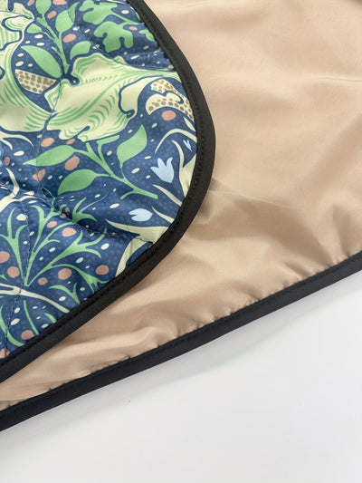 Veste matelassée vintage pour femmes à imprimé botanique