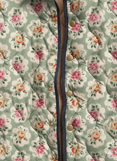 Veste matelassée pour femmes à motif prairie sauvage