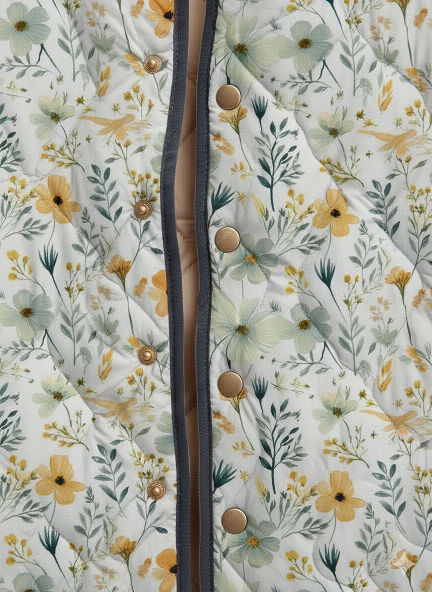 Veste matelassée Fleur de Printemps pour femmes