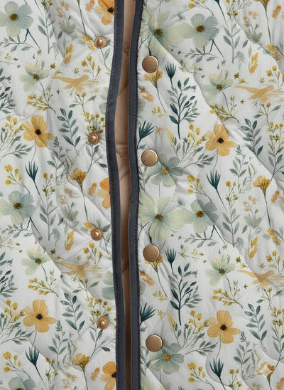 Veste matelassée Fleur de Printemps pour femmes
