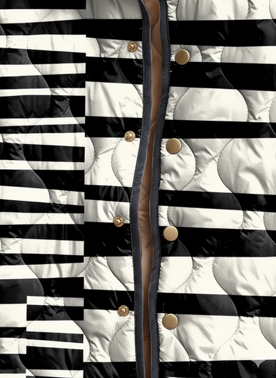 Veste matelassée moderne à rayures pour femmes