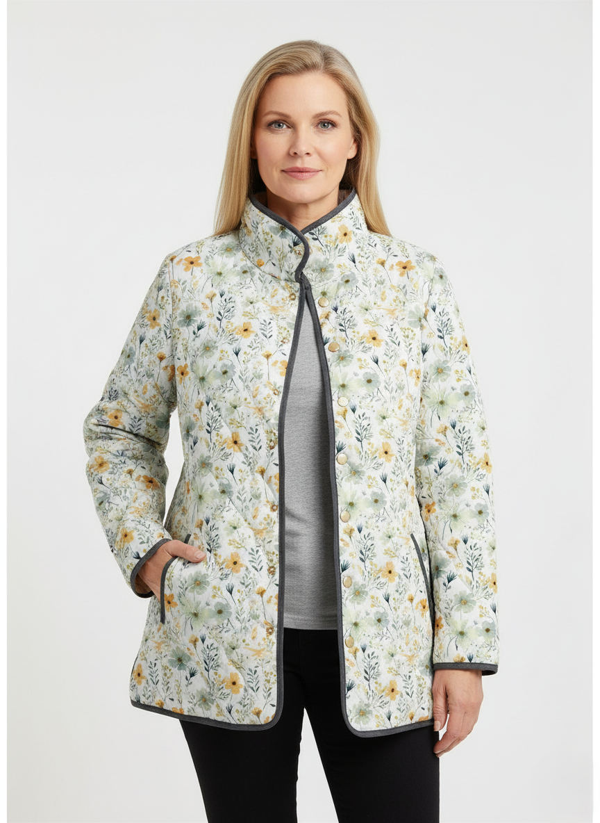 Veste matelassée Fleur de Printemps pour femmes