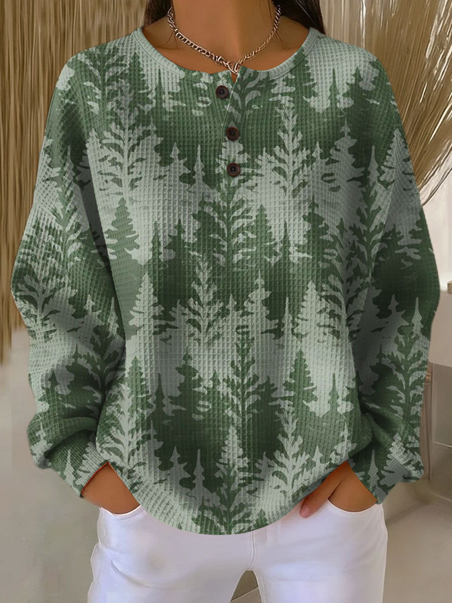 Inga | Pull de Noël avec motif d'arbre traditionnel pour une allure festive et chaleureuse